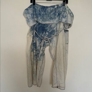 Basic Terrain Acid Wash Folded Slouchy Capri Pants